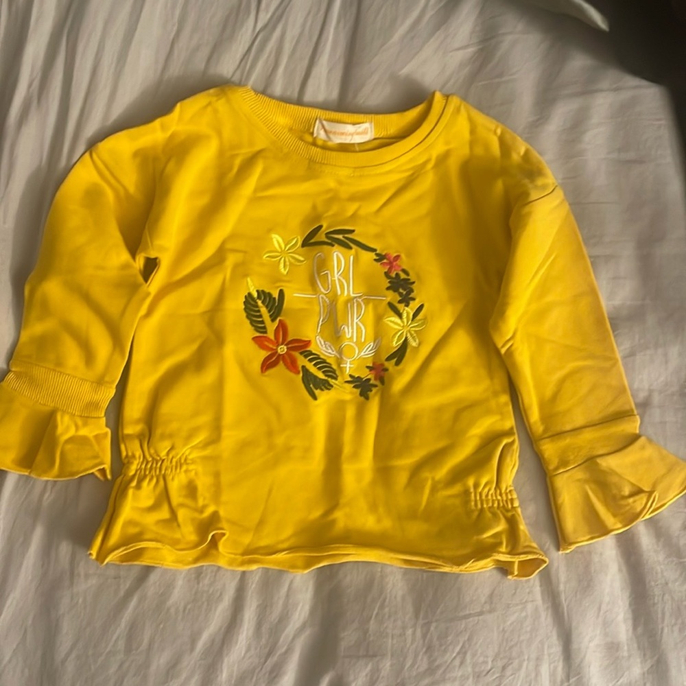 Young girls youth sweater with girl power on it